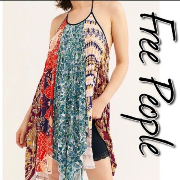 Free People Tops - Free people S Swing Top Patch Print NWT